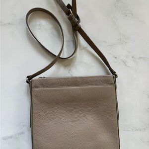 14th & Union Taupe Pebbled Leather Crossbody